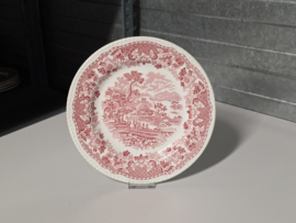 Engels rood Woods Burslem England Seaforth plat dinerbord 23 cm