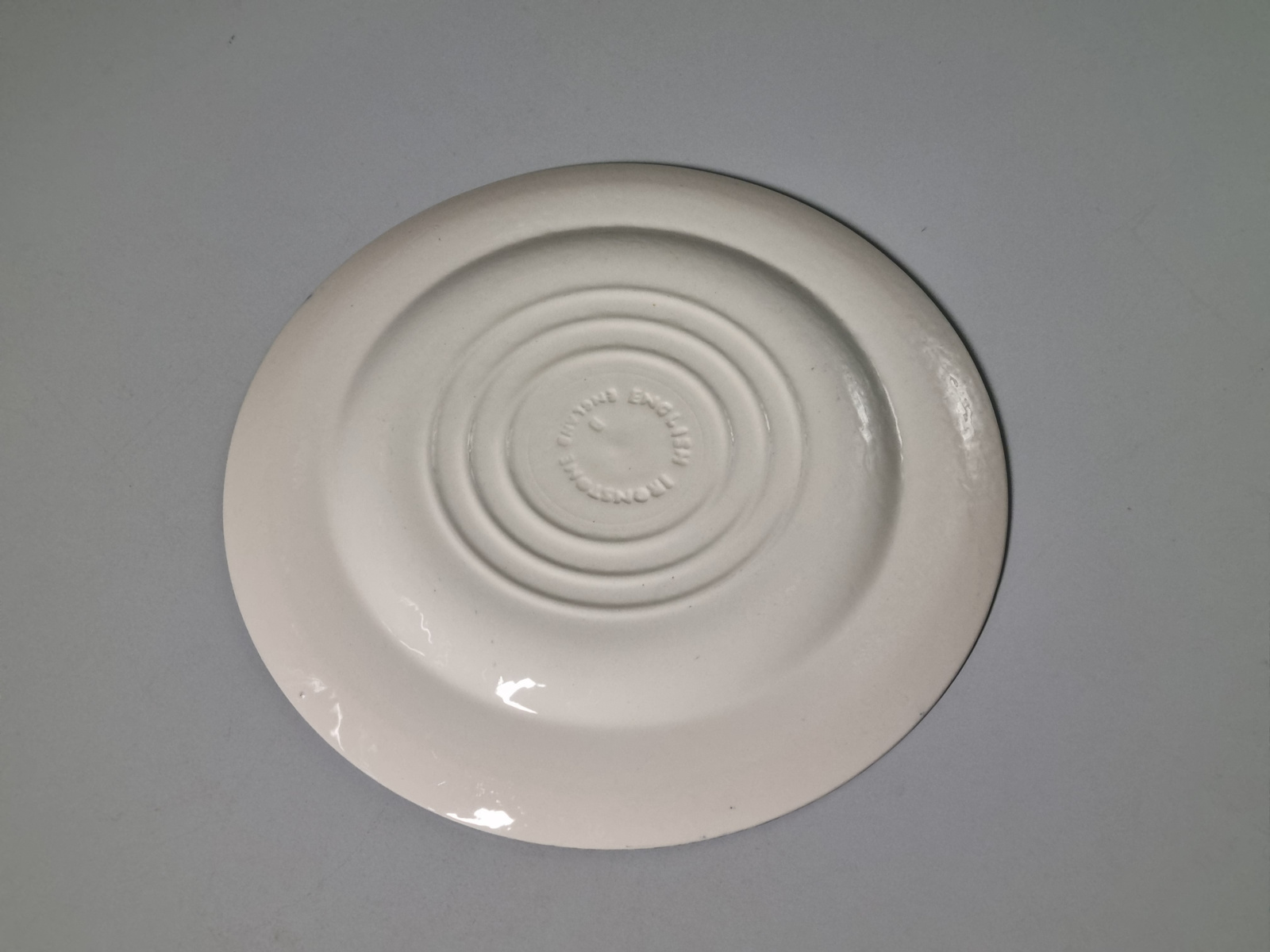 Engels blauw Ironstone plat dinerbord 24,5 cm
