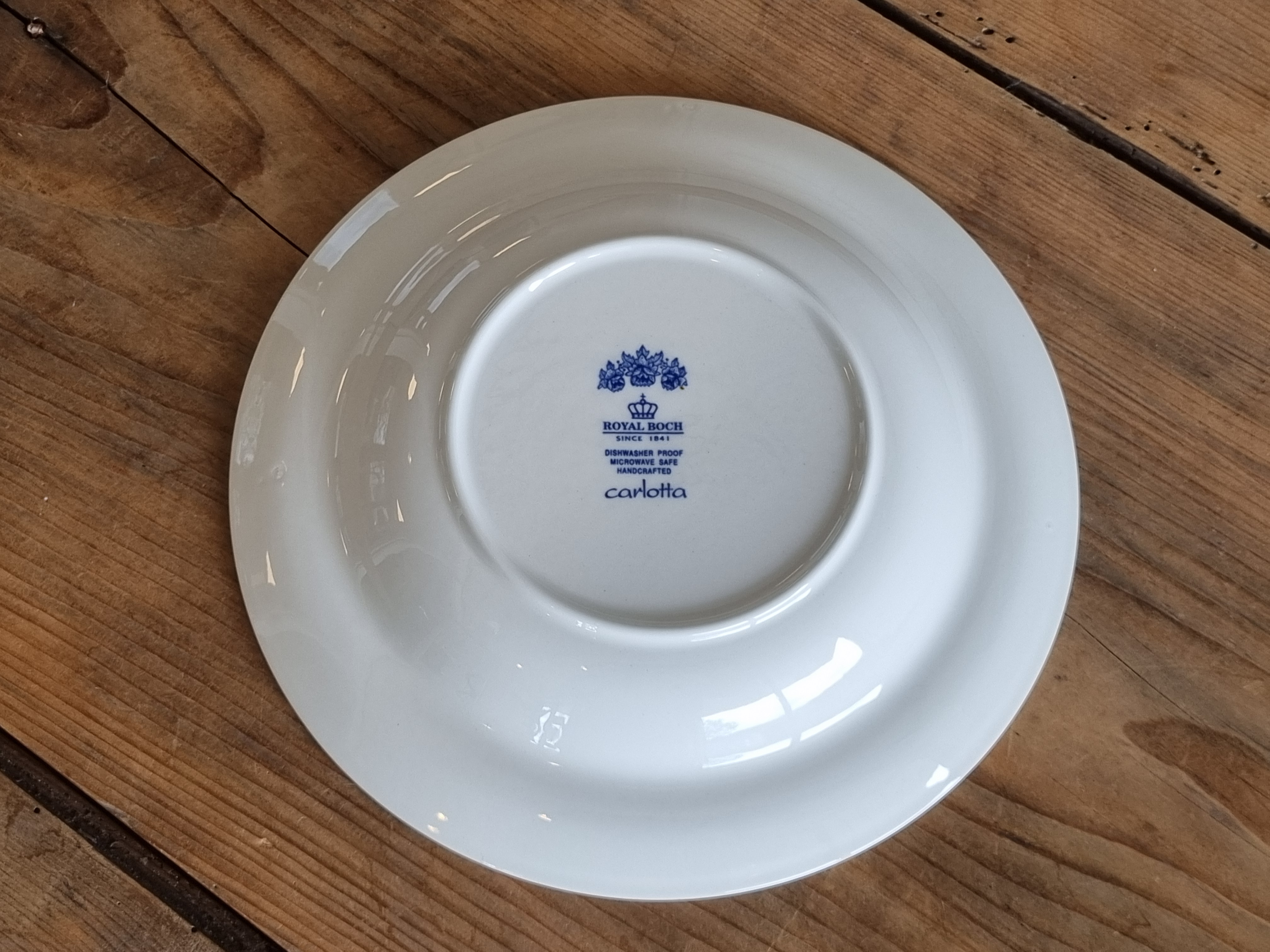 Boch Belgium Carlotta blauw diep pasta curry bord 23 cm