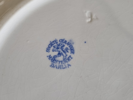 Societe Ceramique decor Dahlia Licht Blauw Pannenkoekenbord | Serveerbord 29,5 cm