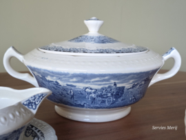 Boerenhoeve blauw Societe Ceramique Eetservies 8 personen