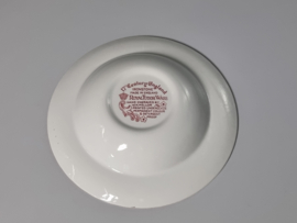 Engels rood 17th Century England Royal Tudor Ware Staffordshire Diep Pasta Curry Bord 22,5 cm