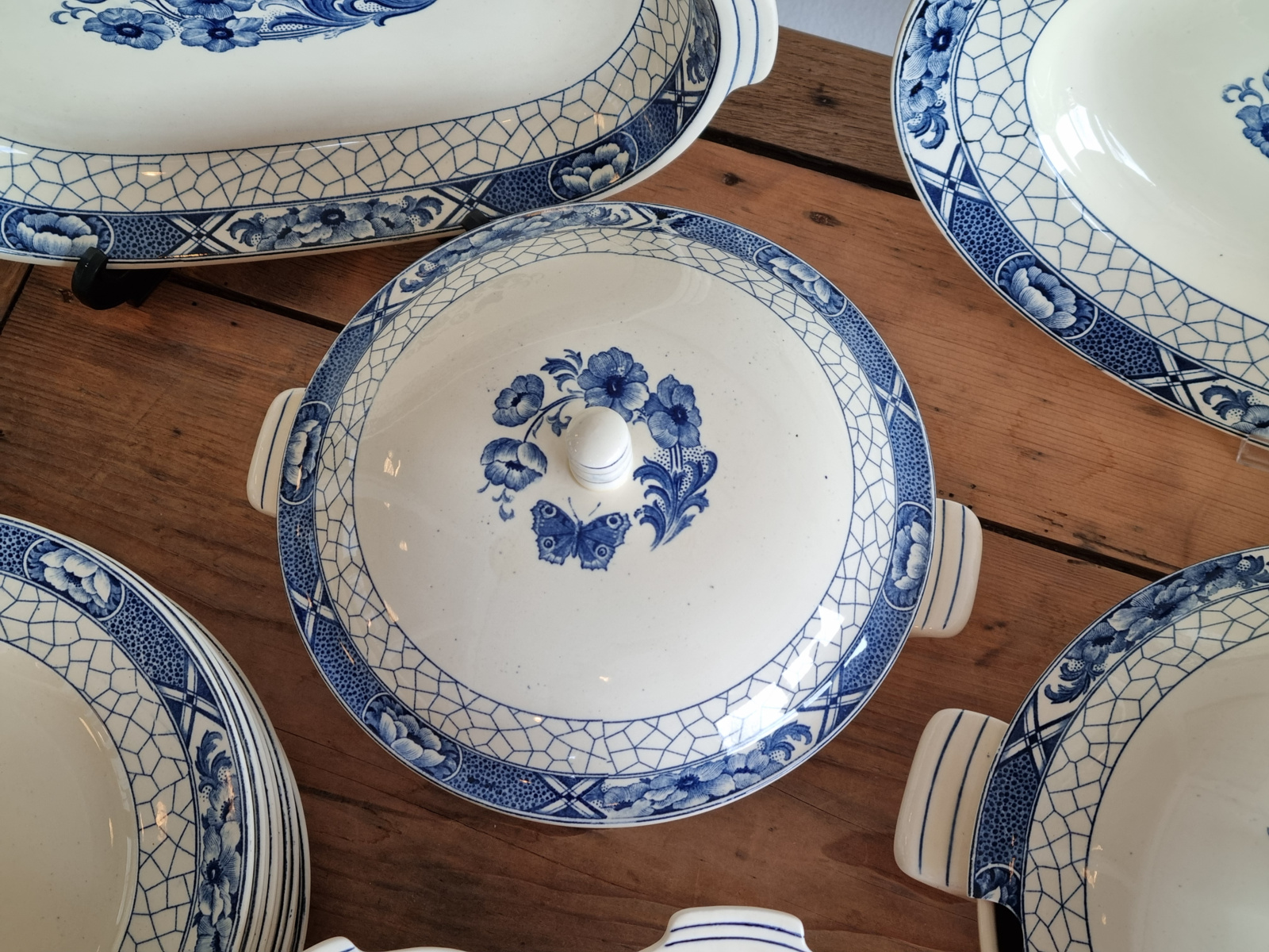 Societe Ceramique Butterflij serviesset diner 12 personen