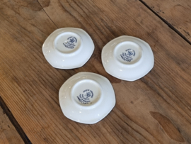 Landschap Blauw Societe Ceramique Set 3x Serveerbordje | Theezakjeslegger (hoekig model)
