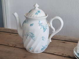 Petrus Regout decor Riva petrol Koffieservies 9-pers.