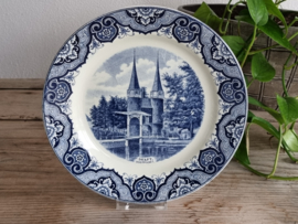 Wandbord Societe Ceramique Mooi Nederland Delft Oostpoort blauw 23 cm