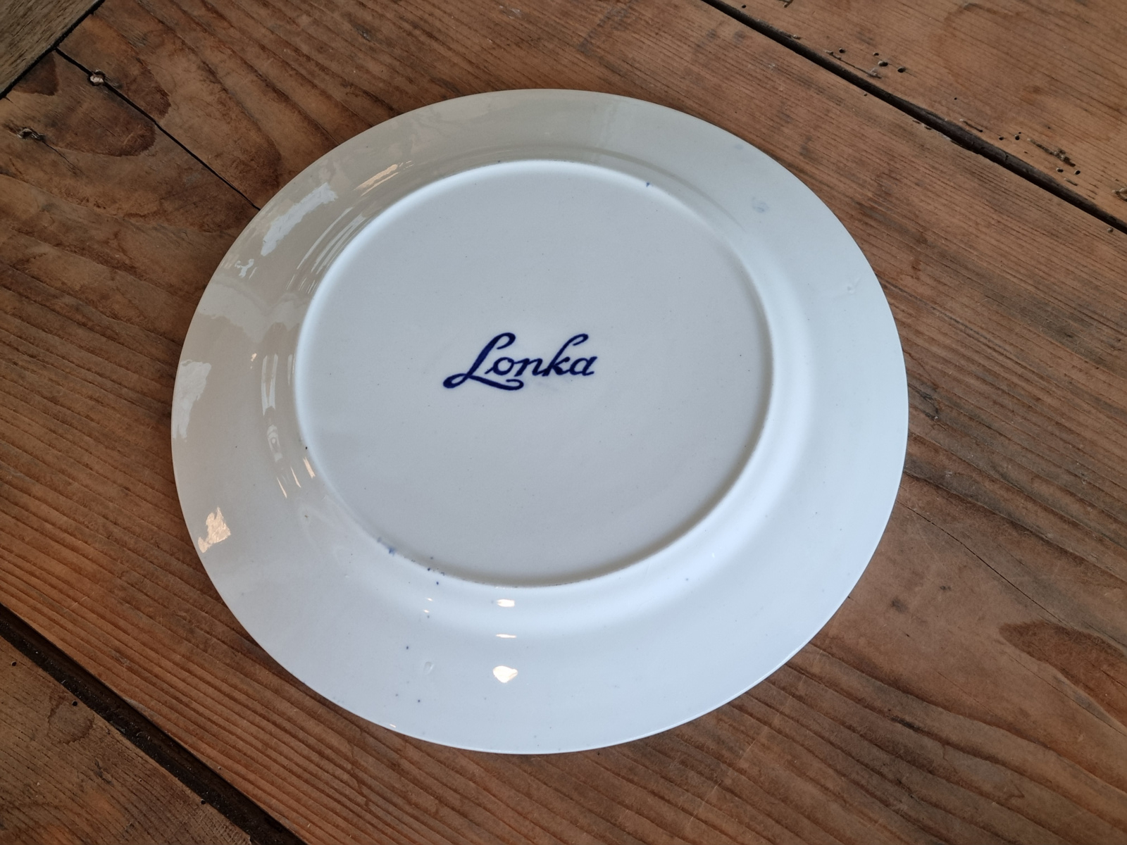 Petrus Regout blauw Lonka plat dinerbord Ø 23,5 cm