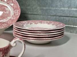 Engels rood Enoch Wedgwood Woodland serviesset 21-delig