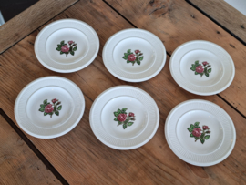 Wedgwood Moss Rose set 6x klein bordje 13 cm
