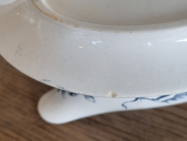 Petrus Regout Malaga blauw Sauskom op vaste onderschotel