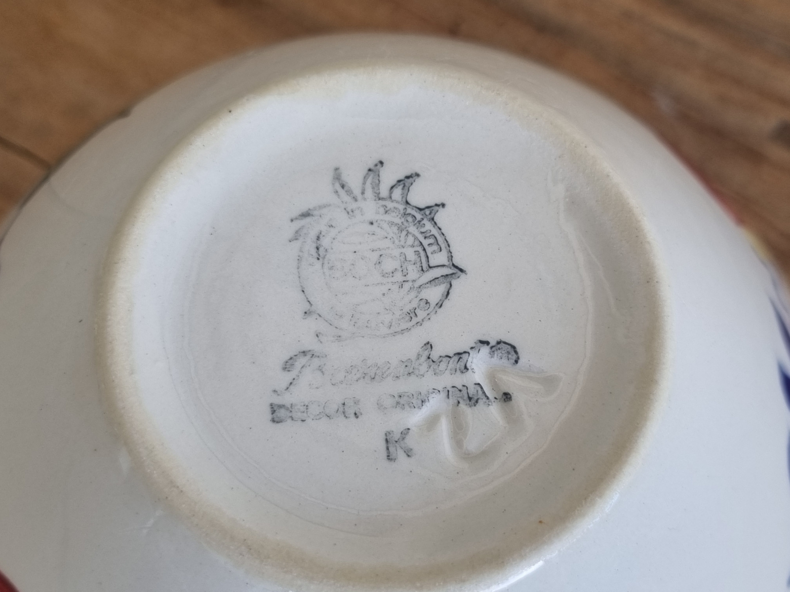 Boch Boerenbont Serveerschaal V2 (Zwart stempel)