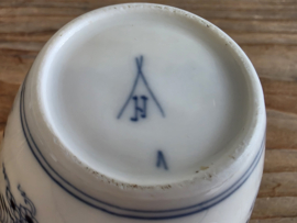 Zwiebelmuster Huttensteinach rond Vaasje met deksel