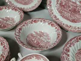 Engels rood Jachtservies Myott's Country Life Eetservies 8-pers
