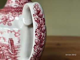 Engels rood Hostess Tableware Merrie Olde England koffiepot theepot