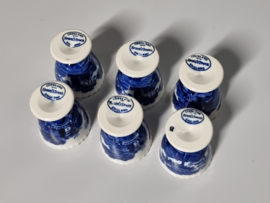 Engels Copeland Spode's Tower blauw Set 6x Eierdopje