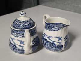 Engels blauw Barrats Old Castle roomstel