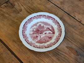 Boerenhoeve Rood Societe Ceramique ontbijtbordje 20,5 cm