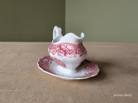 Engels rood Ridgway Woburn sauskom op vaste onderschotel