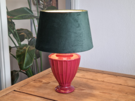 Vintage Bordeauxrode Tafellamp Lamp groot model