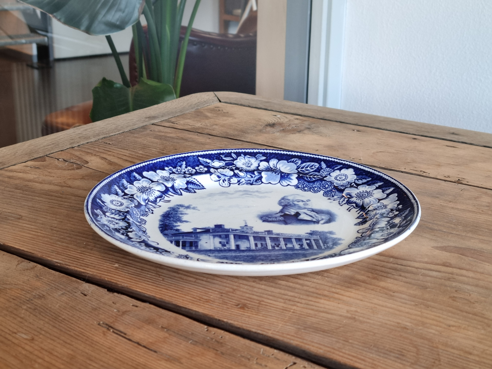 Petrus Regout decor Washington's Home Bord 24 cm