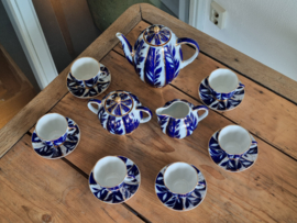 Lomonosov blauw Winternight Koffieservies 6-persoons