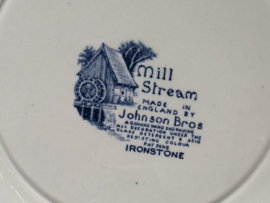 Engels blauw Johnson Bros Mill Stream Ontbijtbord 20 cm