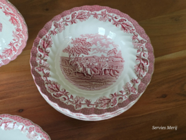 Engels rood Jachtservies Myott's Country Life Eetservies 6 personen