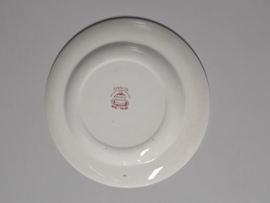 Engels rood Woods Burslem England Seaforth ontbijtbord 20,5 cm