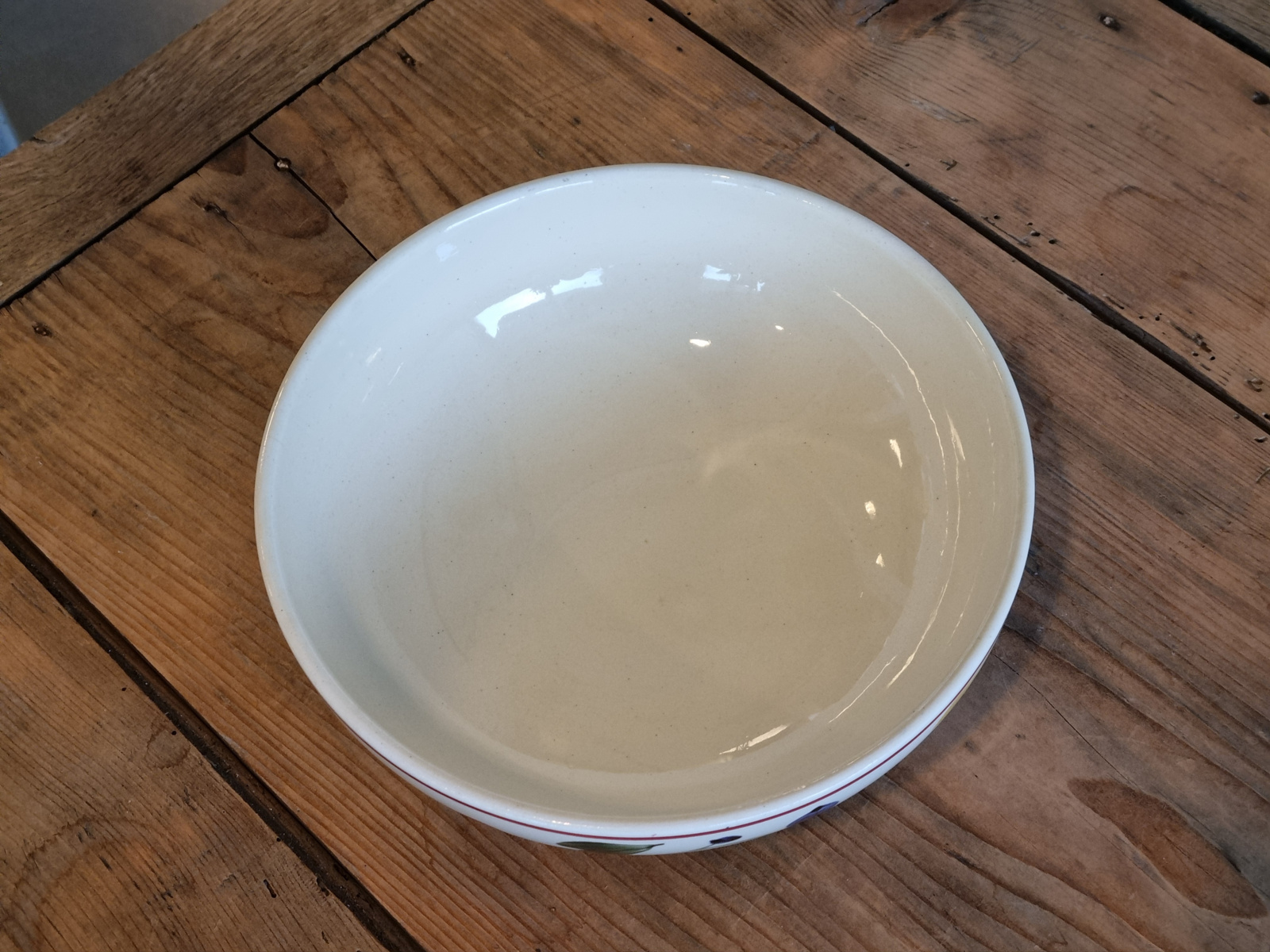 Boerenbont 417 Societe Ceramique hoge ronde schaal 22 cm (creme)