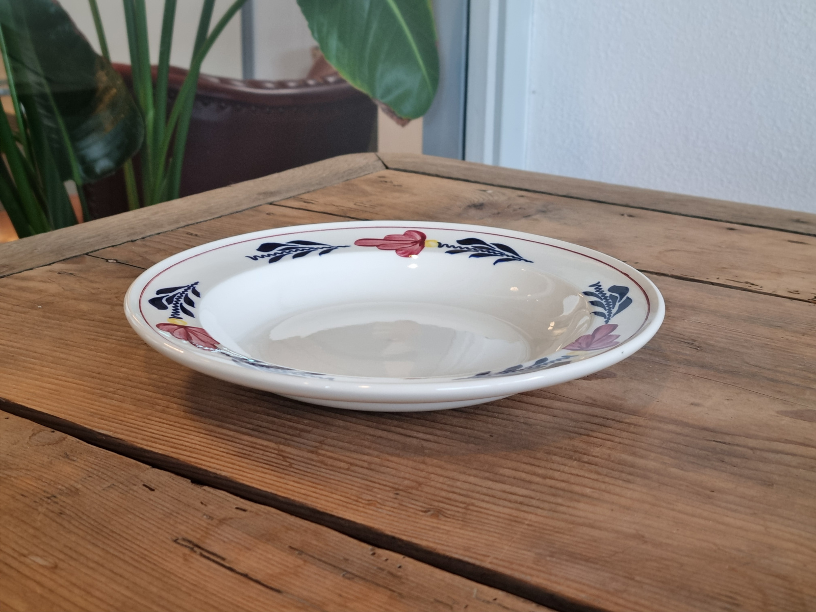 Boerenbont Boch Diep Pasta Curry Bord 22,5 cm (zonder groene bloem)