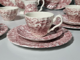 Engels rood The Hunter by Myott Koffieservies Ontbijtservies 8 personen
