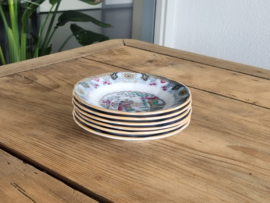 Petrus Regout decor Canton set van 6x losse Schotel 14 cm