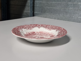 Engels rood Grindley Homeland diep pasta curry bord 23 cm 25,5 cm