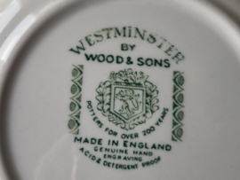 Engels groen Wood & Sons Westminster hoge ronde schaal 23 cm