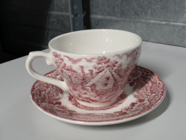 Engels rood Broadhurst The Constable Series set 4x kop en schotel