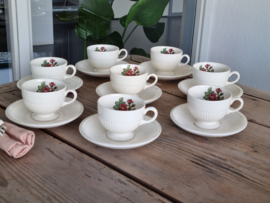 Wedgwood Moss Rose set 8x Theekop met schotel ø 8 cm