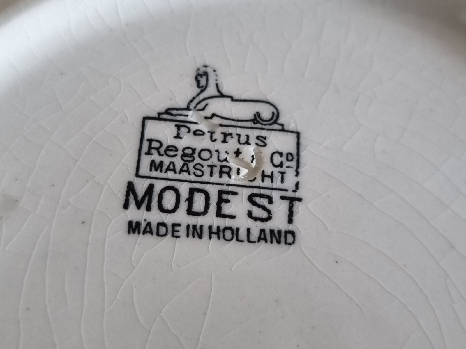 Petrus Regout Modest Kop en schotel