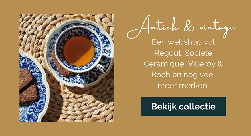 Maastrichts aardewerk: een webshop vol Regout, Société Céramique, Villeroy & Boch, Wedgwood en nog veel meer merken.