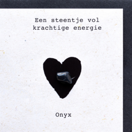 Wenskaart edelsteen - Onyx