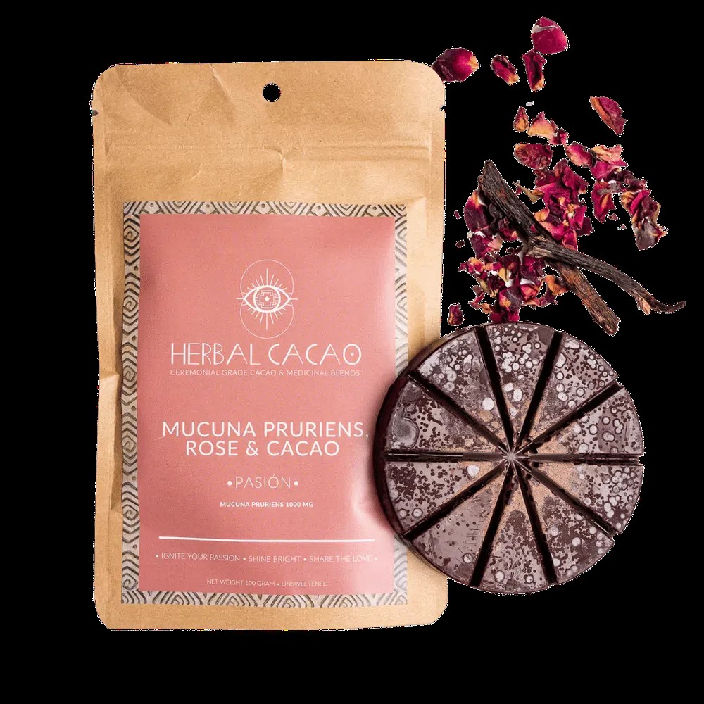 HERBAL CACAO - Ceremoniële Cacao 100 gram - Pasion / Mucuna Pruriens