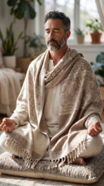 Luxe Sjaal / Omslagdoek / Grand Foulard - Yak Wol (nr. 2)