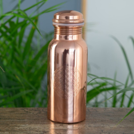 Koperen drinkfles India - Levensbloem / 500 ml