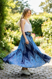 Thaise rok met gesp / Blue batik