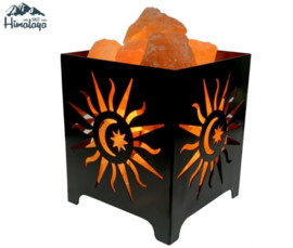 Zoutlamp Sun Moon met snoer en lamp