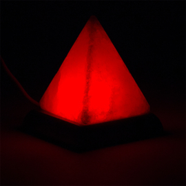 Mini Mood zoutlamp piramide wit USB + LED