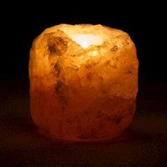 Zoutkristal sfeerlicht voor waxine - Medium