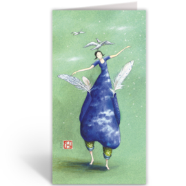Dubbele wenskaart - Gaelle Boissonnard - QB23914 - ELLE PORTE L'AIR