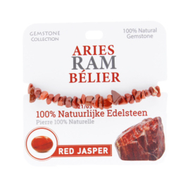 334002 -  Rode Jaspis Armband - Sterrenbeeld Ram