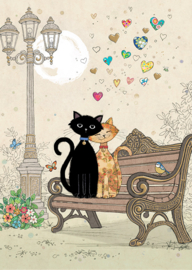 H044 Bench Kitties - Bug Art