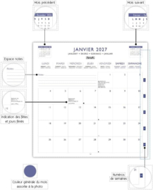 Kalender 2027 / Gaelle Boissonnard / blauw